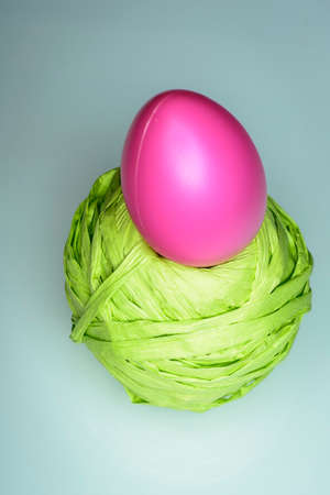 Funny Colorful Easter composition isolated on white background. Copy space