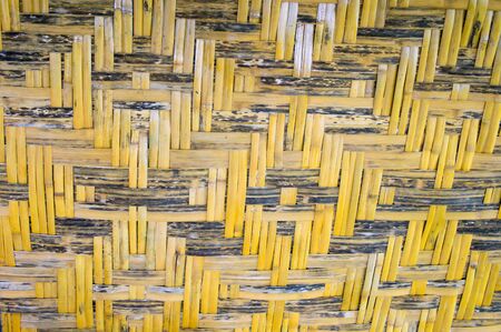 textures of weave old bamboo of wall background