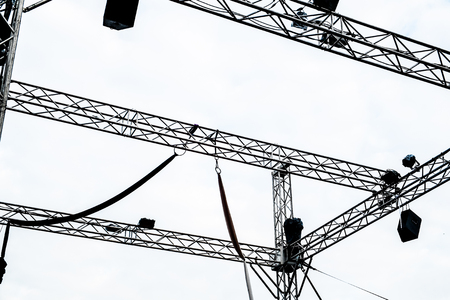 iron structure on white backgroundの写真素材