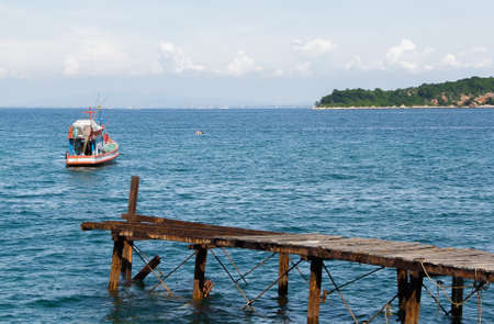 sea in summer Sa Met island Thailandの写真素材