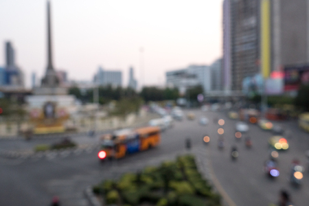 blur traffic road and city backgroundの写真素材
