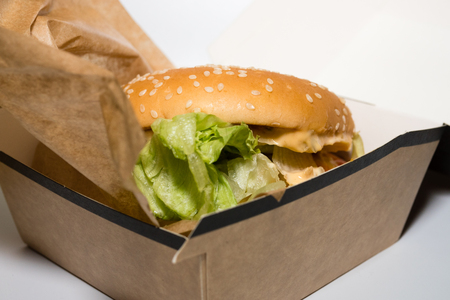 Hamburger fast foodの写真素材