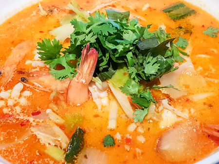Thai food shrimp Soup,Thai soup Tom Yam