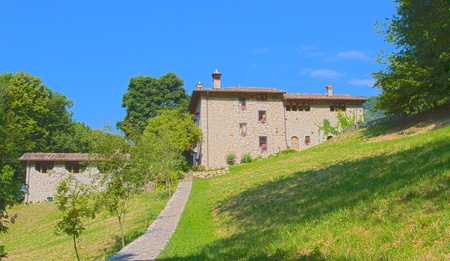 Agritourism on the hillの写真素材