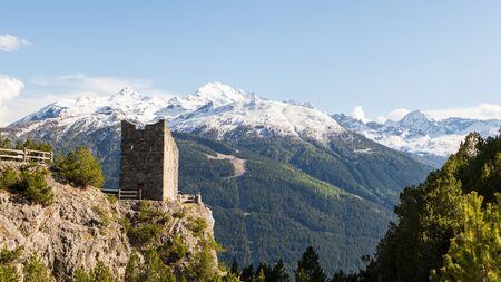 Alpine landscape in summer time, italian Alpsの写真素材