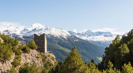 Alpine landscape in summer time, italian Alpsの写真素材