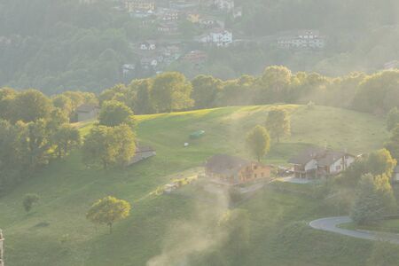 Alpine panorama in summer time, Italian Alps
