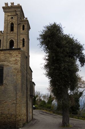 Ancient building in a medieval townの写真素材