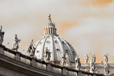 Rome,Italy - 2 January 2008: View of Saint Peter Dome of Rome