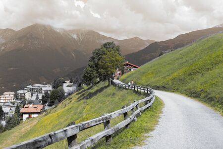 Alpine nature with the colors of autumnの写真素材
