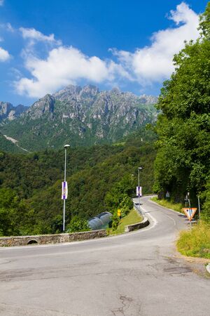 Alpine panorama in summer time, sunny dayの写真素材
