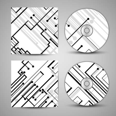 Vector cd cover  set for your designのイラスト素材