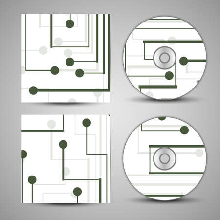 Vector cd cover  set for your designのイラスト素材