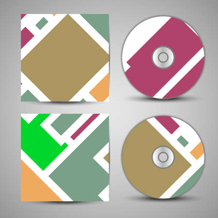 Vector cd cover  set for your designのイラスト素材
