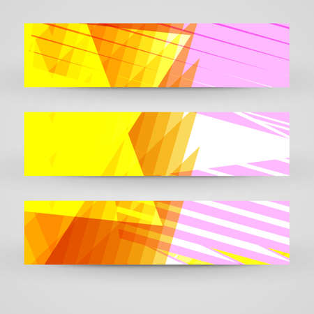 banner set abstract Illustration.の写真素材