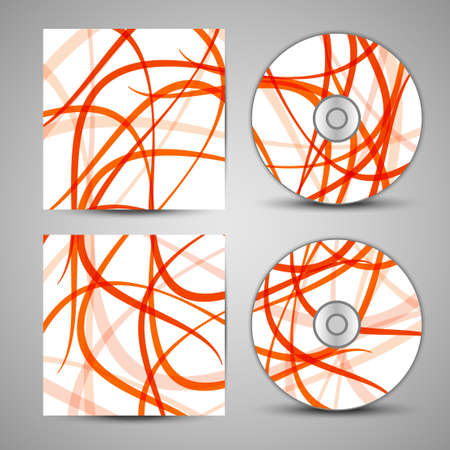 Vector cd cover  set for your design, abstract Illustration.のイラスト素材