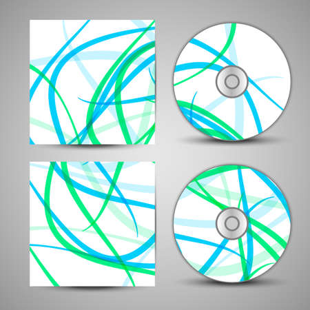 Vector cd cover  set for your design, abstract Illustration.のイラスト素材
