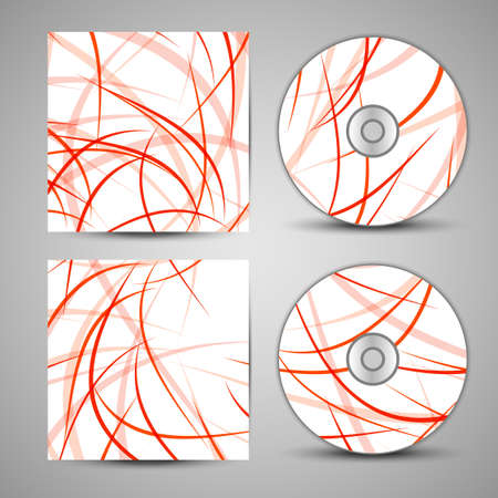Vector cd cover  set for your design, abstract Illustration.のイラスト素材
