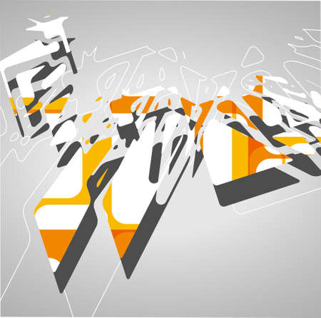 Futuristic background, geometric technology style illustration.のイラスト素材