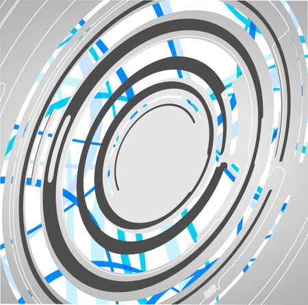 Abstract technology circles background, dynamic illustration.のイラスト素材
