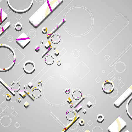 Colorful abstract circles background, dynamic illustration.のイラスト素材