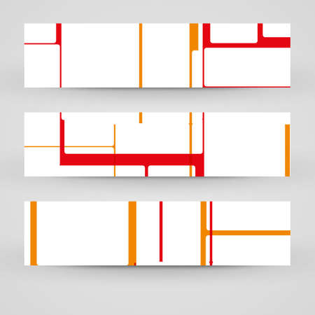 banner set for your design, abstract Illustration.のイラスト素材