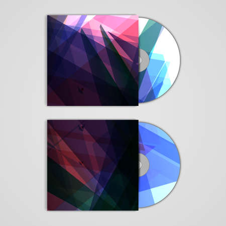 cd cover  set for your design, abstract Illustration.のイラスト素材