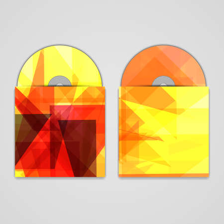 cd cover  set for your design, abstract Illustration.のイラスト素材