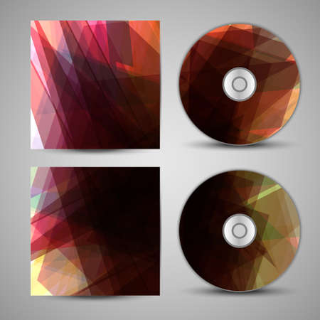 Vector cd cover  set for your design, abstract Illustration のイラスト素材