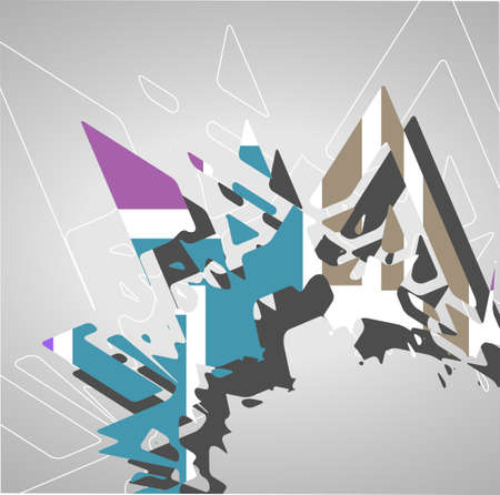 Futuristic background, geometric technology style illustration.のイラスト素材