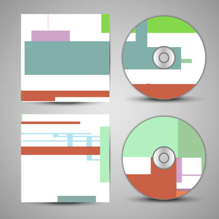 Vector cd cover  set for your design, vintage abstract Illustration.のイラスト素材