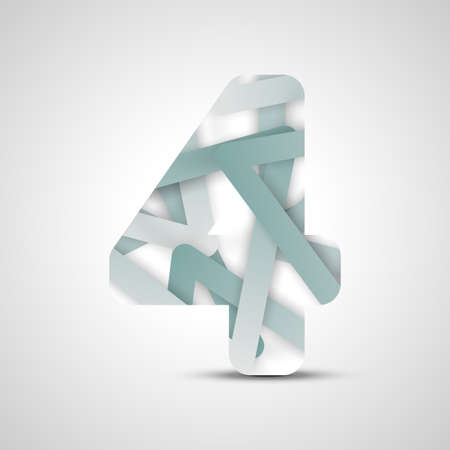 abstract  illustration, number collection - 4のイラスト素材