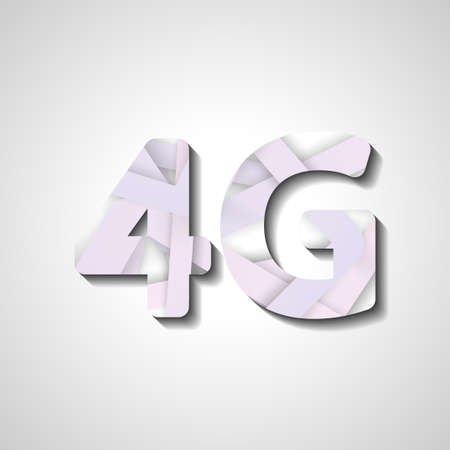 4G latest wireless communication, abstract symbolのイラスト素材