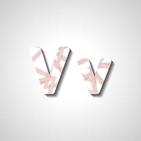 Colorful letter alphabet, abstract  illustrationのイラスト素材