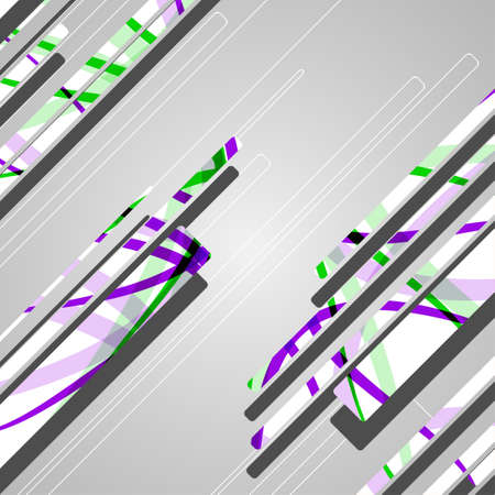 Abstract futuristic geometric shapes, dynamic illustration.のイラスト素材