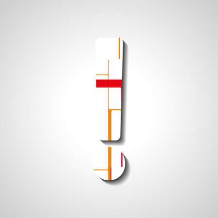 Abstract  exclamation mark symbol, style illustrationのイラスト素材