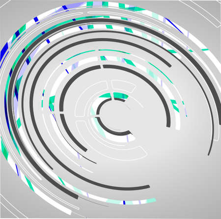 Abstract technology circles background, dynamic illustration.のイラスト素材