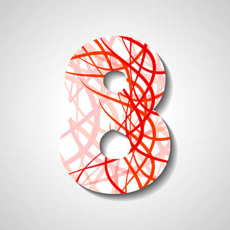 abstract  illustration, number collection - 8のイラスト素材