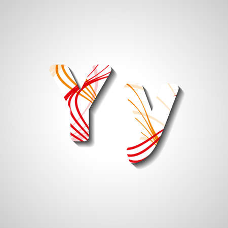 Colorful letter alphabet, abstract  illustrationのイラスト素材