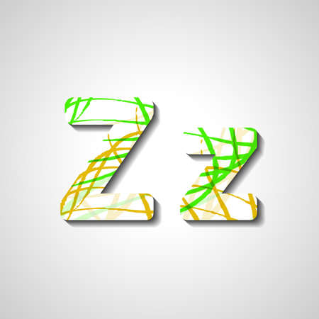 Colorful letter alphabet, abstract  illustrationのイラスト素材