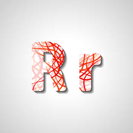 Colorful letter alphabet, abstract  illustrationのイラスト素材