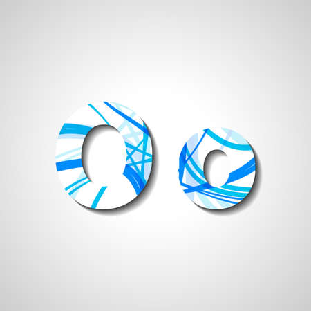 Colorful letter alphabet, abstract  illustrationのイラスト素材