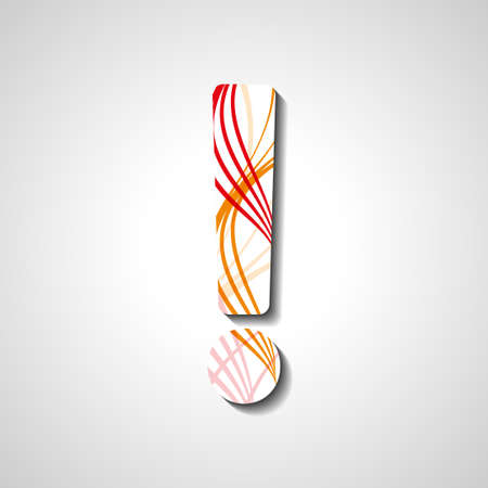 Abstract  exclamation mark symbol, style illustrationのイラスト素材