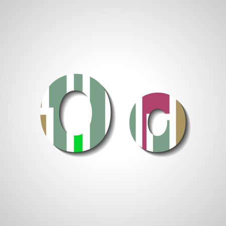 Colorful letter alphabet, abstract  illustrationのイラスト素材