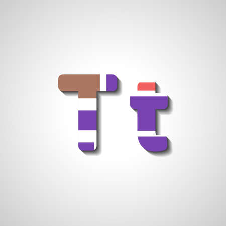 Colorful letter alphabet, abstract  illustrationのイラスト素材