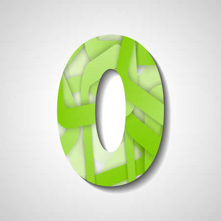 abstract  illustration, number collection - 0のイラスト素材
