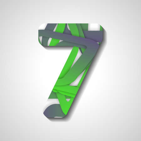 abstract  illustration, number collection - 7