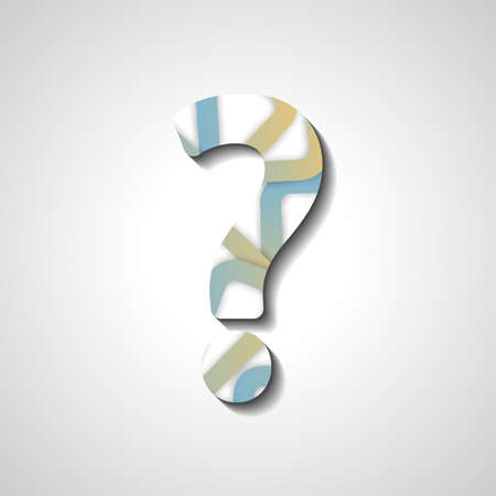 Abstract question mark, style illustrationのイラスト素材