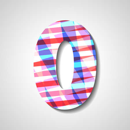 abstract  illustration, number collection - 0のイラスト素材