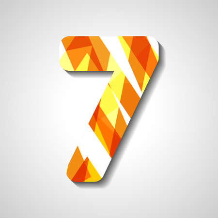 abstract  illustration, number collection - 7のイラスト素材